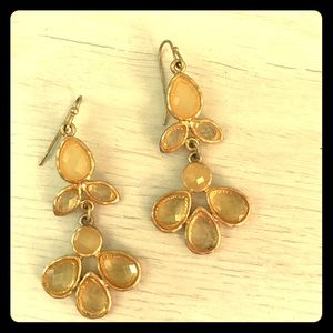 Argento Vivo Gold Citrine Drop Earrings
